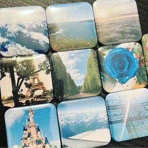 Set of 9 personalized fridge magnets